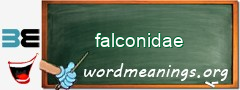 WordMeaning blackboard for falconidae